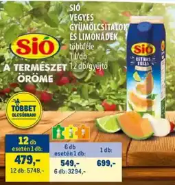 Metro Sio vegyes gyümölcsitalok és limonádék ajánlat
