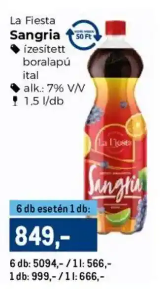 Metro La Fiesta Sangria ajánlat