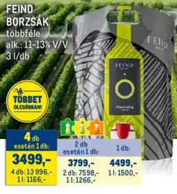 Metro Feind borzsák ajánlat