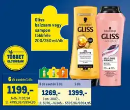 Metro Gliss balzsam vagy sampon ajánlat
