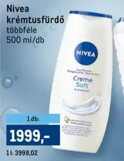 Metro Nivea krémtusfürdő ajánlat