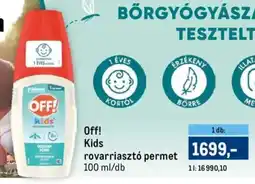 Metro Off! Kids rovarriasztó permet ajánlat