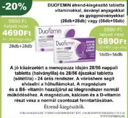 PatikaPlus Duofemin étrend-kiegészítő tabletta ajánlat