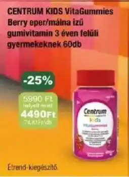Centrum kids vitagummies berry eper/málna ízű gumivitamin