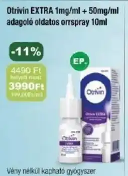 PatikaPlus Otrivin extra adagoló oldatos orrspray ajánlat