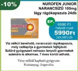PatikaPlus Nurofen junior narancsízü lágy rágókapszula ajánlat