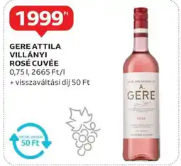 Auchan GERE ATTILA VILLÁNYI ROSÉ CUVÉE ajánlat