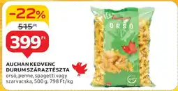 Auchan Auchan Kedvenc Durum Száraztészta ajánlat