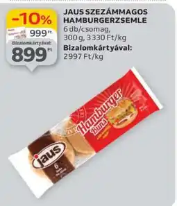 Auchan Jaus Szezámmagos Hamburgerzsemle ajánlat