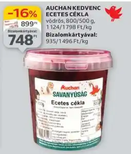 Auchan AUCHAN KEDVENC ECETES CÉKLA ajánlat