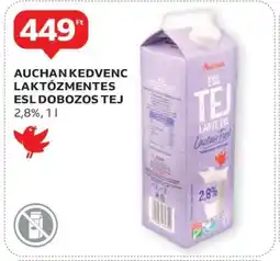 Auchan AUCHAN KEDVENC LAKTÓZMENTES ESL DOBOZOS TEJ ajánlat