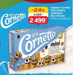 Auchan Cornetto Mini Tölcséres Jégkrém Multipack ajánlat