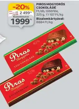 Auchan Piros Mogyorós Csokoládé ajánlat