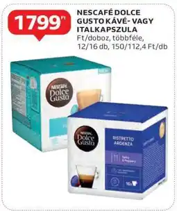 Auchan NESCAFÉ Dolce Gusto Kávé- vagy Italkapszula ajánlat