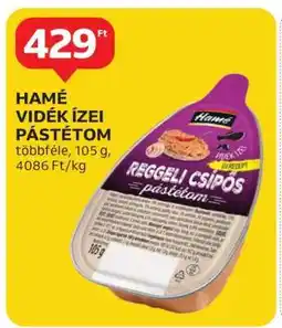Auchan HAMÉ VIDÉK ÍZEI PÁSTÉTOM ajánlat