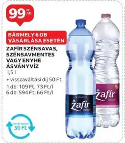 Auchan Zafír szénsavas, szénsavmentes vagy enyhe ásványvíz ajánlat