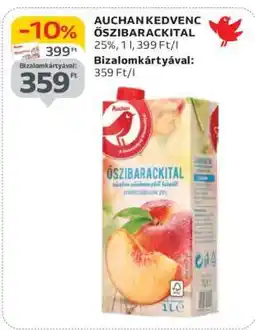 Auchan Auchan Kedvenc Őszibarackital ajánlat