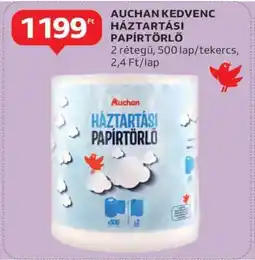 Auchan AUCHAN KEDVENC HÁZTARTÁSI PAPÍRTÖRLŐ ajánlat