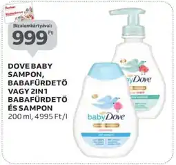 Auchan Dove Baby Sampon, Babafürdető vagy 2in1 Babafürdető és Sampon ajánlat