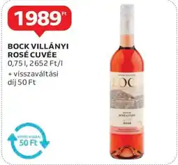 Auchan BOCK VILLÁNYI ROSÉ CUVÉE ajánlat