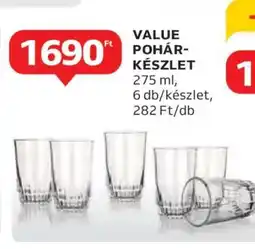 Auchan VALUE POHÁR-KÉSZLET ajánlat
