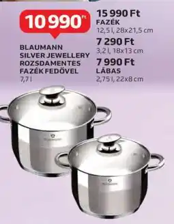Auchan Blaumann Silver Jewellery Rozsdamentes Fazék Fedővel ajánlat