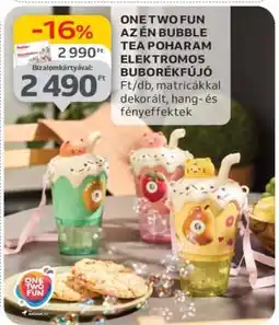 Auchan ONE TWO FUN AZ ÉN BUBBLE TEA POHARAM ELEKTROMOS BUBORÉKFÚJÓ ajánlat