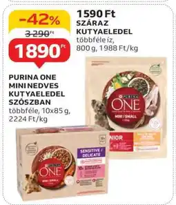 Auchan PURINA ONE Mini Nedves Kutyaeledel Szószban ajánlat