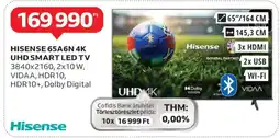 Auchan HISENSE 65A6N 4K UHD SMART LED TV ajánlat