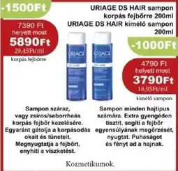Uriage ds hair sampon korpás fejbőrre stb.
