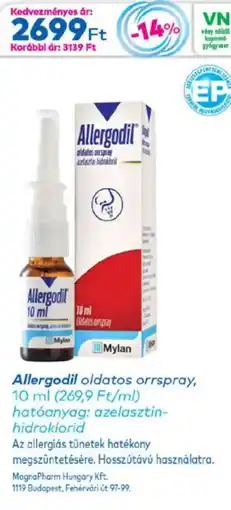 Allergodil oldatos orrspray