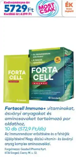 Gyöngy Patikák Fortacell immuno+ vitaminokat ajánlat