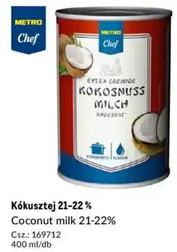 Metro METRO Chef Kókusztej 21-22% ajánlat