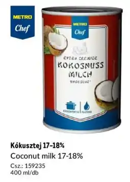 Metro METRO Chef Kókusztej 17-18% ajánlat
