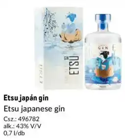 Metro Etsu japán gin ajánlat