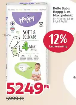 Rossmann Bella Baby Happy 4-es Maxi pelenka ajánlat