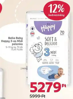 Rossmann Bella Baby Happy 3-as Midi pelenka ajánlat