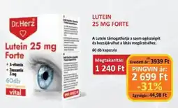 Pingvin Patika Dr. Herz Lutein Forte ajánlat