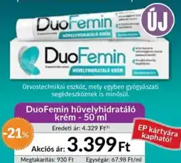 Pingvin Patika DuoFemin hüvelyhidratáló krém ajánlat