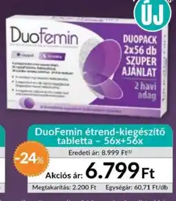 Pingvin Patika DuoFemin étrend-kiegészítő tabletta ajánlat