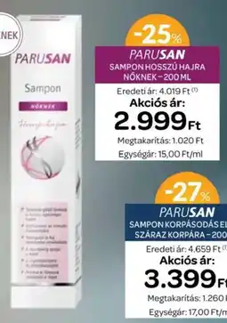 Pingvin Patika Parusan sampon hosszú hajra nőknek ajánlat