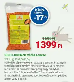 Herbaház Riso lorenzo vörös lencse ajánlat