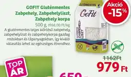 Herbaház Gofit gluténmentes zabpehely, zabpehelyliszt, zabpehely korpa ajánlat