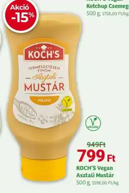 Herbaház Koch's vegán asztali mustár ajánlat