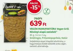 Herbaház Vegán manufaktúra vegan grill növényi alapú szeletelt ajánlat