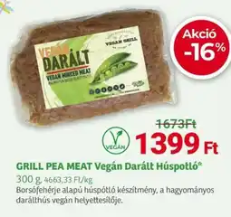 Herbaház Grill pea meat vegán darált húspotló ajánlat