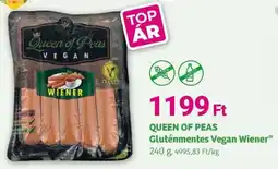 Herbaház Queen of peas gluténmentes vegan wiener ajánlat