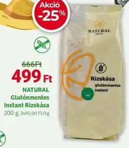 Herbaház Natural gluténmentes instant rizskása ajánlat