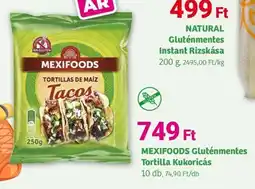 Herbaház Mexifoods gluténmentes tortilla kukoricás ajánlat