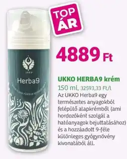 Herbaház Ukko herba9 krém ajánlat